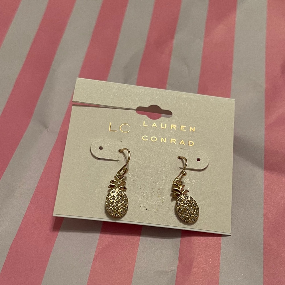 LC Lauren Conrad pineapple drop earrings